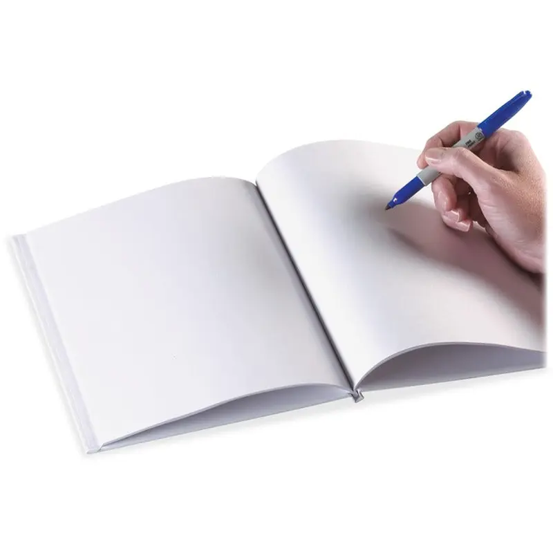 Ashley Hardcover Blank Book, 8-1/2" x 11", 28Pgs, White (ASH10705) Each