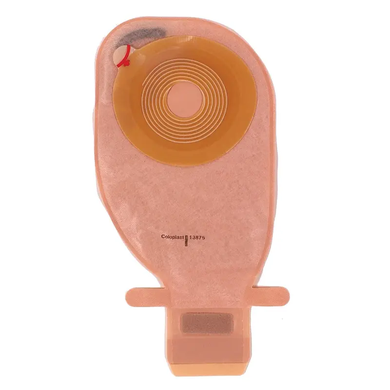 AssuraInspire Ostomy Pouch One-Piece System 10-1/4 Inch Length Flat, Pre-Cut 25 mm Stoma Drainable (550858_BX) 10/BX
