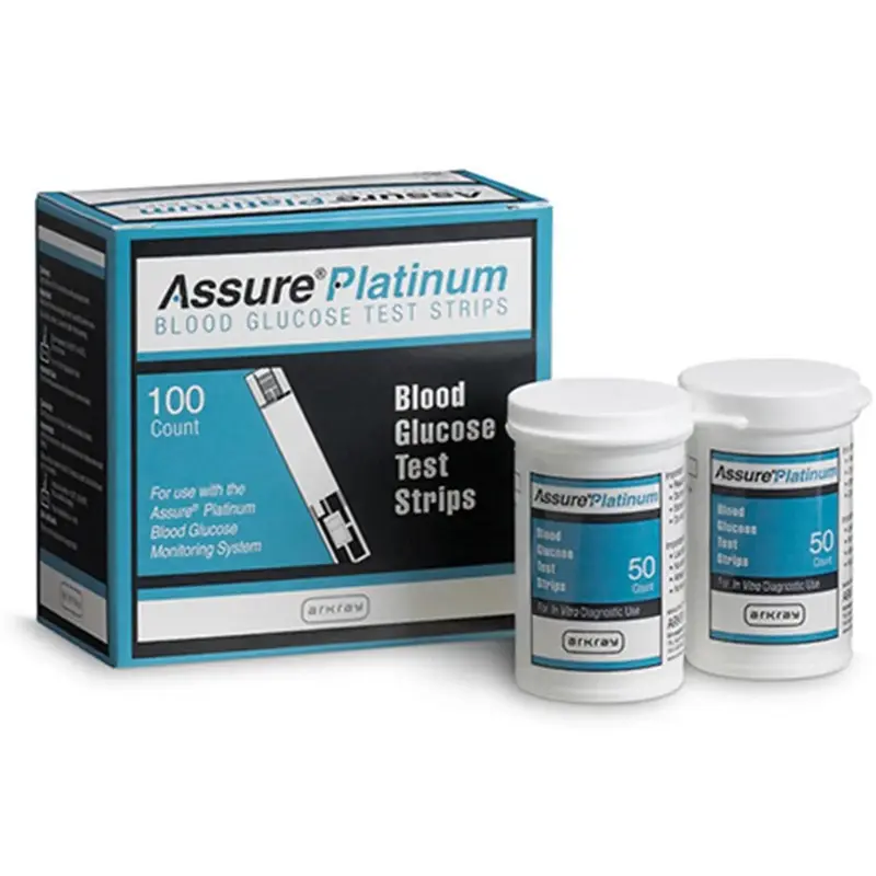 Assure Platinum Blood Glucose Test Strips 100 Strips per Pack (718283_BX) 100/BX