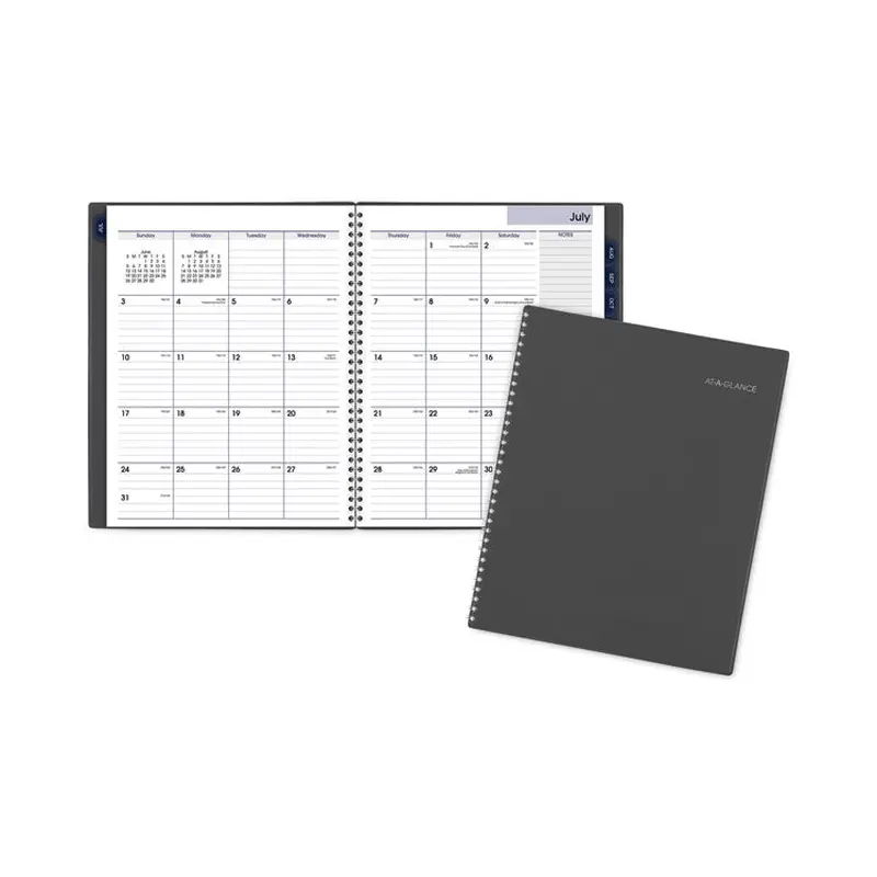 AT-A-GLANCE DayMinder Academic Monthly Desktop Planner, Twin-Wire Binding, 11 x 8.5, Charcoal Cover, 12-Month (July to June): 2025-2026 (AAGAYC47045) Each
