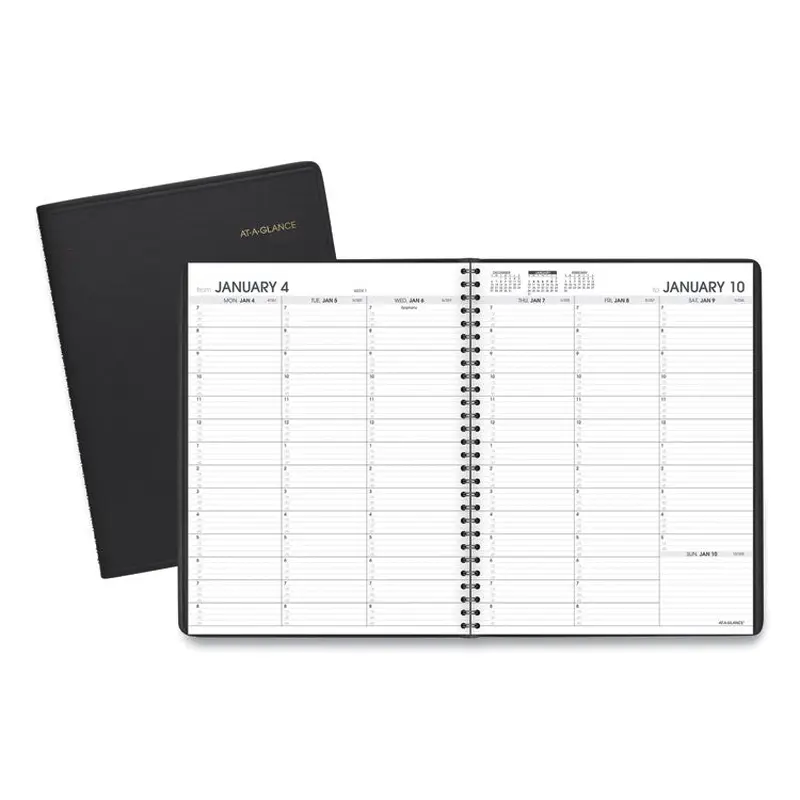 AT-A-GLANCE Weekly Appointment Book, 11 x 8.25, Black Cover, 13-Month: Jan 2026 to Jan 2027 (AAG7095005) Each