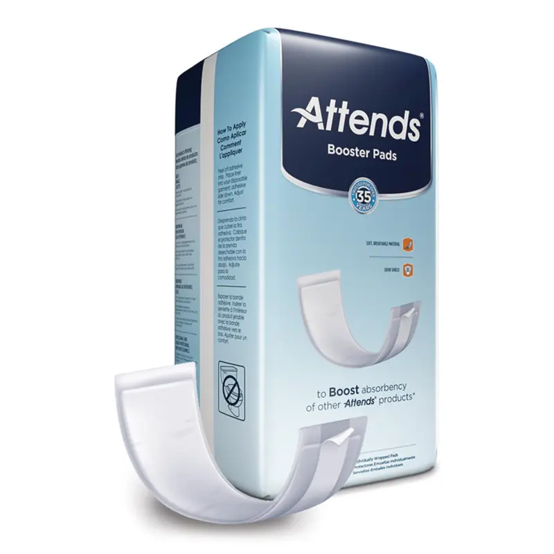 Attends Booster Pad 3-1/2 X 11 Inch Light Absorbency Polymer Core One Size Fits Most (496076_CS) 8/CS