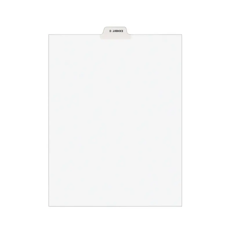 Avery Avery-Style Preprinted Legal Bottom Tab Divider, 26-Tab, Exhibit C, 11 x 8.5, White, 25/PK (AVE11942) Pack of 25