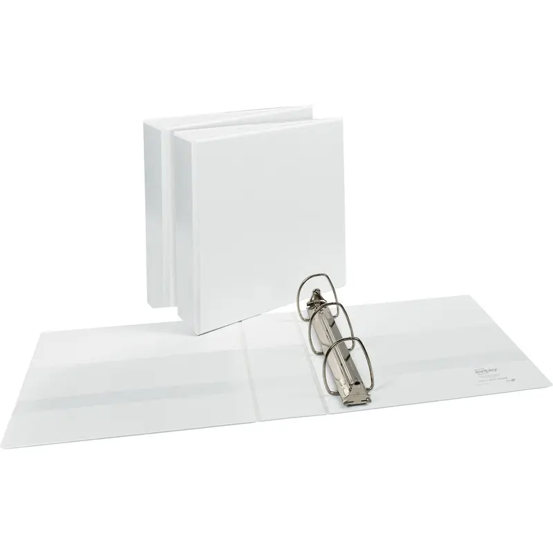 Avery® Slant-Ring View Binders, 3" Capacity, 11" x 8-1/2", 3/BD, White (AVE09701BD) Pack of 3
