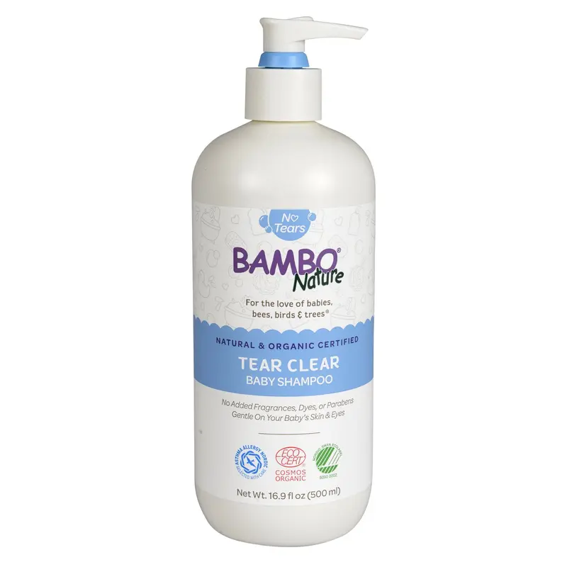 Bambo Nature Tear Clear Baby Shampoo 16.9 oz. Pump Bottle Unscented (1192003_EA) 1/EA