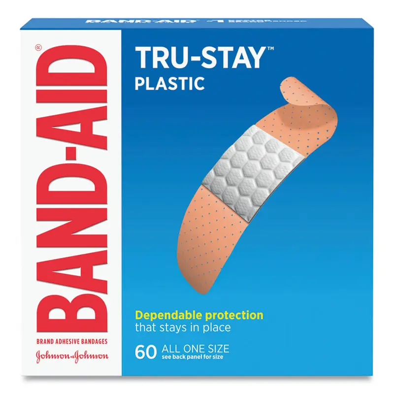 BAND-AID Plastic Adhesive Bandages, 0.75 x 3, 60/Box (JOJ100563500) Box of 60