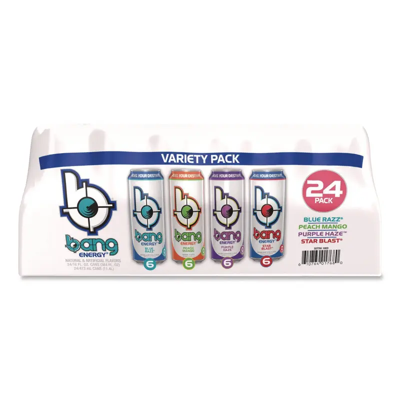 bang Energy Energy Drink Variety Pack, Assorted Flavors, 16 oz Can, 24/Carton (GRR22002528) Case of 24