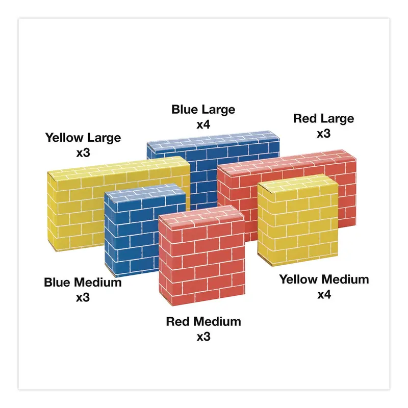 Bankers Box At Play Cardboard Building Block, 32-ECT Corrugated Board, Assorted, 20/Pack (FEL1230802) Each