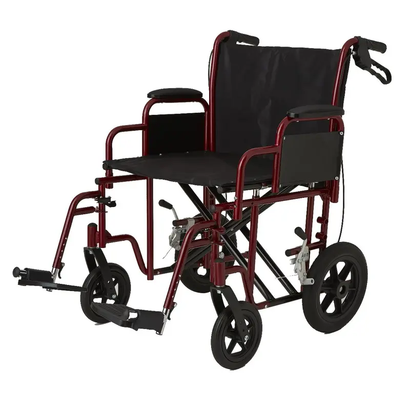 Bariatric Transport Chair with Removable Desk-Length Arms and Swing-Away Footrests, 500 lb. Capacity, 22" Width, 1 EA (MDS80822B) Each