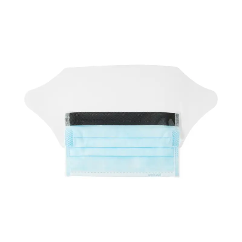 Basic Procedure Face Mask with Shield, Anti-Fog Strip and Ear Loops, Blue, 25/BX (NON27420ELZ) Box of 25