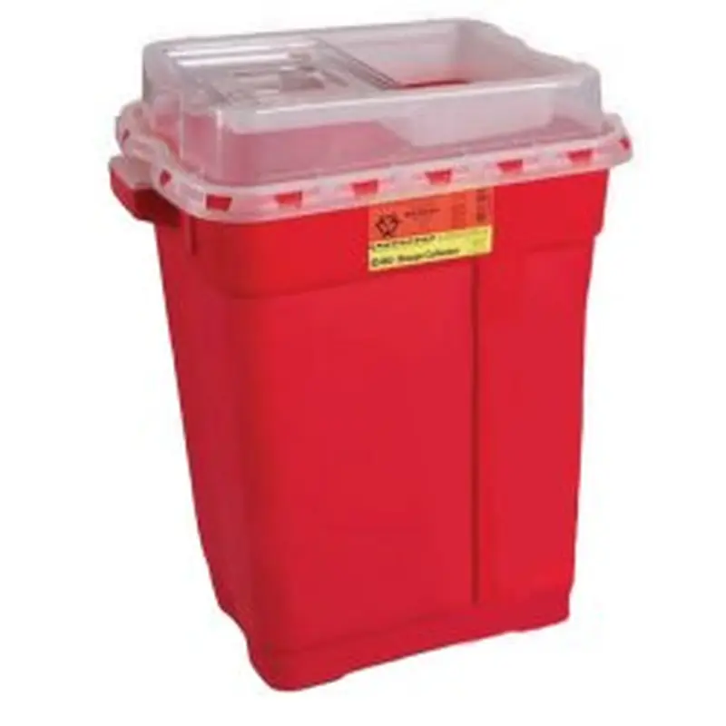 BD Sharps Container Red Base 26-1/4 H X 20 W X 14-3/4 D Inch Vertical Entry 19 Gallon (421337_CS) 5/CS