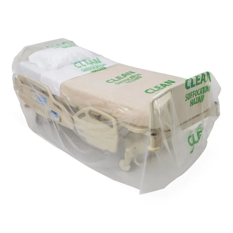 Bed Cover, Clear, 36.5" x 144", 0.7 Mil, Roll, "Clean" Print, 100/CS (EVSBC365144CP) Case of 100