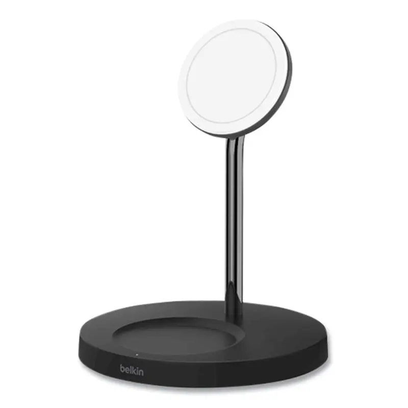 Belkin BOOST CHARGE Pro 2-in-1 Wireless Charger Stand, 15 W, Black (BLKWIZ010TTBK) Each