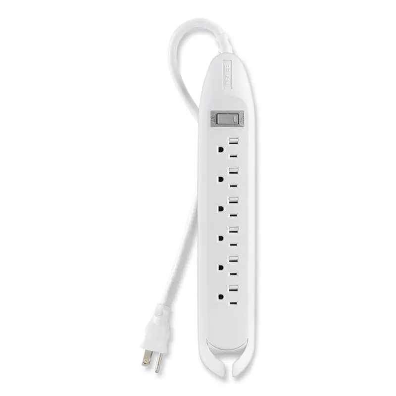 Belkin Power Strip, 6 Outlets, 12 ft Cord, White (BLKF9D16012) Each