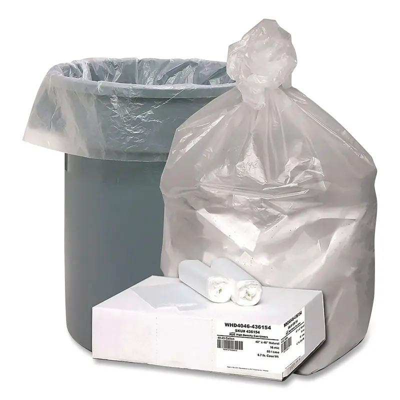 Berry Plastics Global Ultra Plus Industrial Trash Bag, 45 gal,16 mic, 40 x 48, Natural, 80/Carton (BEEWHD404643615) Case of 80