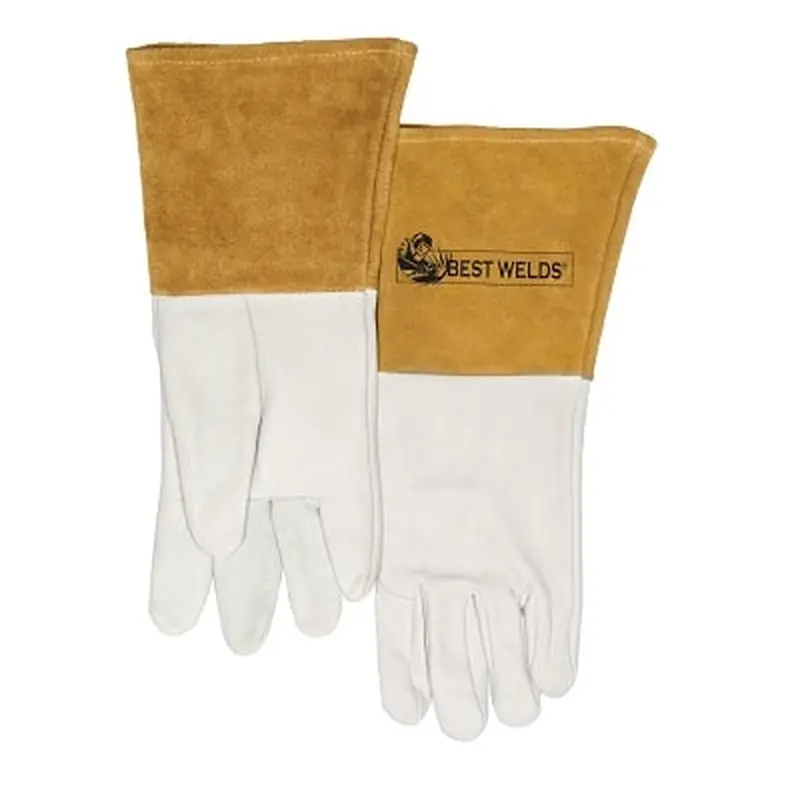 Best Welds 120-TIG Capeskin Welding Gloves, Medium, White/Tan (902-120TIG-M) 1 Pair