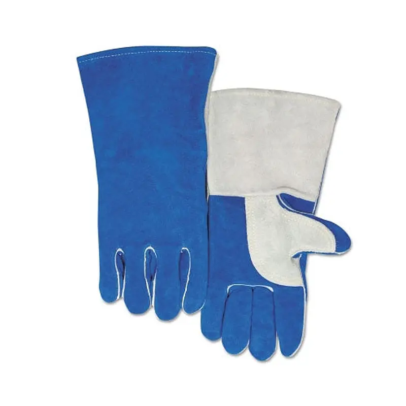 Best Welds Quality Welding Gloves, Split Cowhide, Large, Blue (902-700GC-L) 1 Pair