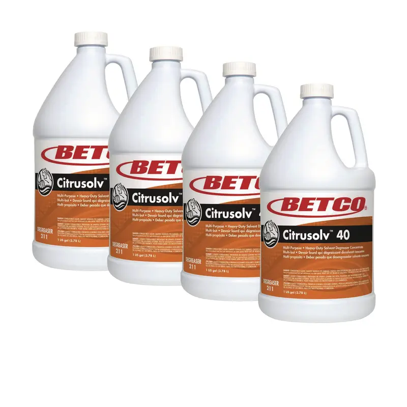 Betco Citrusolv 40 HD Degreaser, Citrus Scent, 1 gal Bottle, 4/Carton (BET2110400) Case of 4