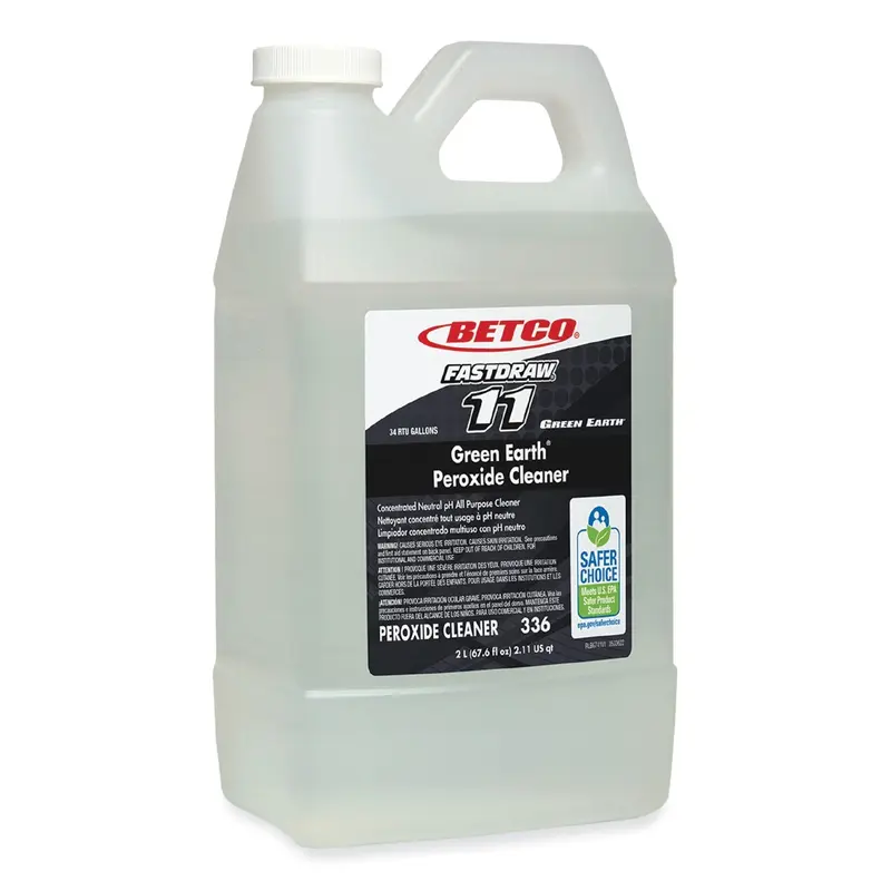 Betco Green Earth Peroxide Cleaner, Fresh Mint Scent, 2 L Bottle, 4/Carton (BET3364700) Case of 4