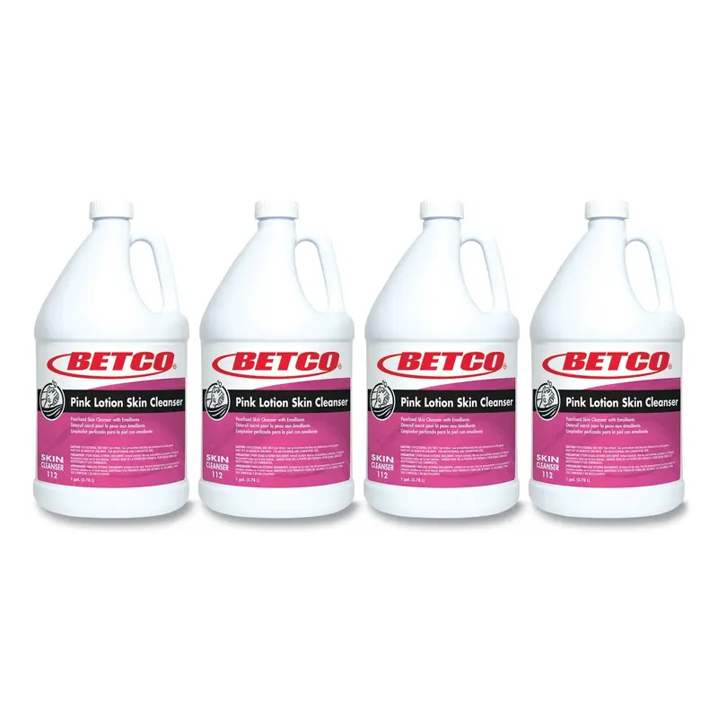 Betco Pink Lotion Skin Cleanser, Clean Bouquet, 1 gal Bottle, 4/Carton (BET1120400) Case of 4