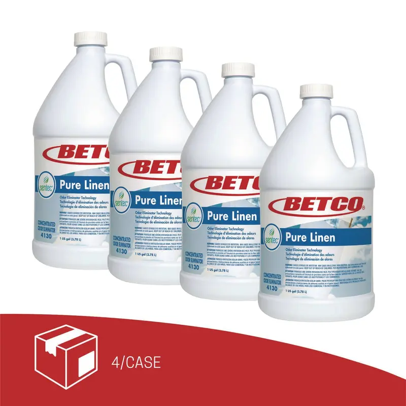 Betco SenTec Pure Linen Concentrate Odor Eliminator, Pure Linen, 128 oz Bottle, 4/Carton (BET41300400) Case of 4