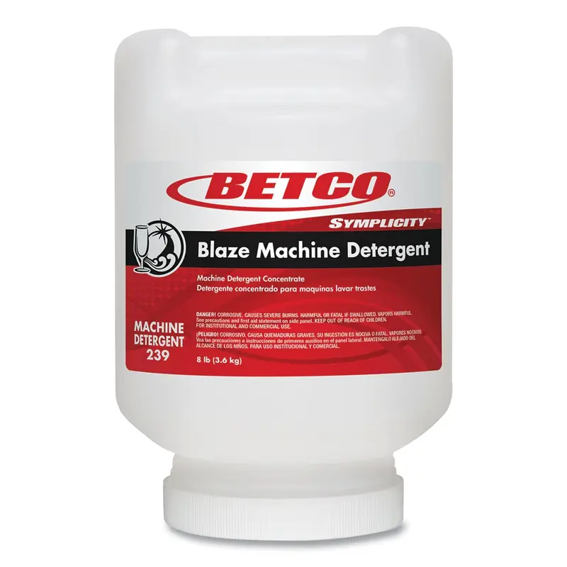 Betco Symplicity Blaze Dish Machine Detergent, Characteristic Scent, 8 lb Jar, 4/Carton (BET2397300) Case of 4