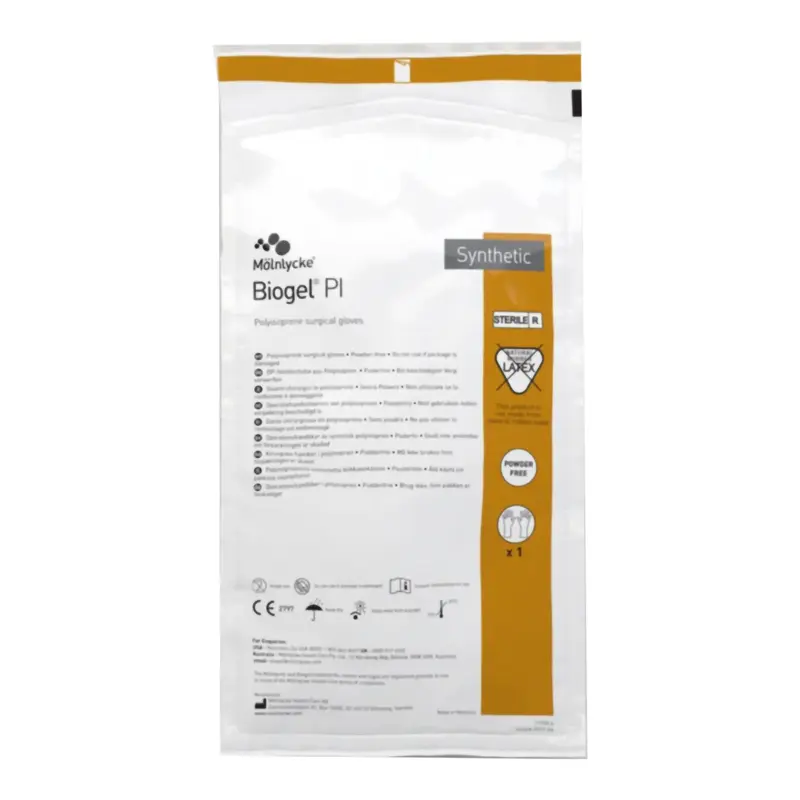 Biogel PI Surgical Glove Size 8 Sterile Polyisoprene Standard Cuff Length Micro-Textured Ivory Chemo Tested (1129977_BX) 50/BX