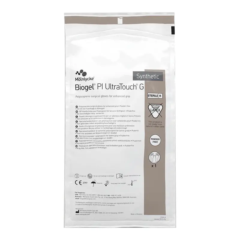 Biogel PI UltraTouch G Surgical Glove Size 7 Sterile Polyisoprene Standard Cuff Length Micro-Textured Straw Chemo Tested (726146_BX) 50/BX