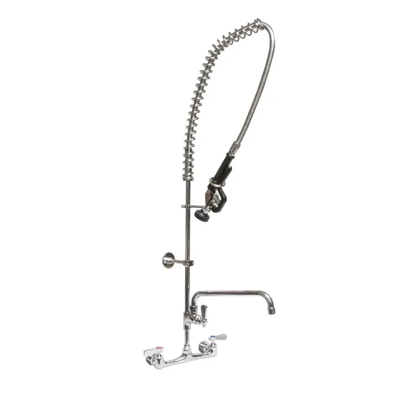 BK Resources WorkForce Prerinse Add-A-Faucet, 4.62" Height/12" Reach, Chrome (BKEVSMPRAF12M) Each