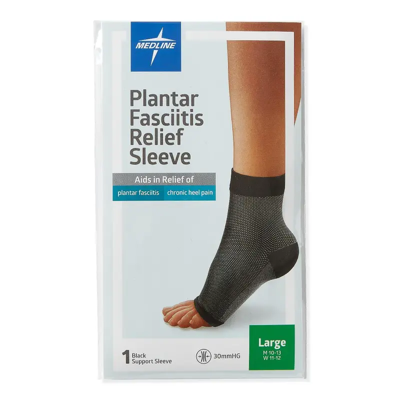 Black Plantar Fasciitis Sleeve, One, Size L (Men's 10-13/Women's 11-12), 1 EA (POD14215L) Each