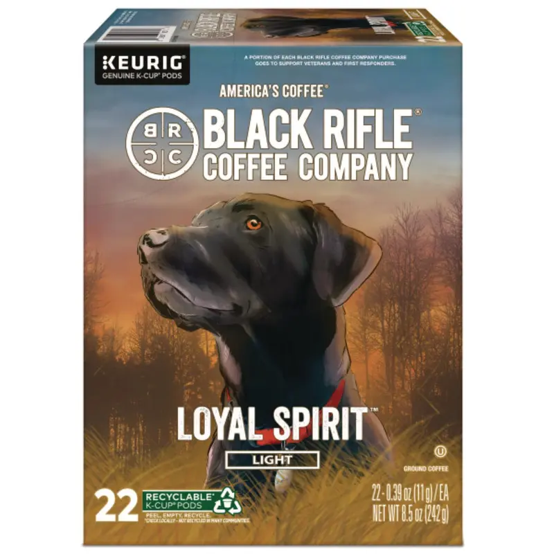 Black Rifle Coffee Company Loyal Spirit Coffee K-Cups, 22/Box (GMT0571) Box of 22