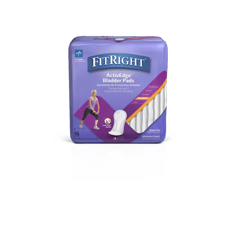 Bladder Control Pad, Moderate, 4" x 11", 192/CS (FBC1020) Case of 192