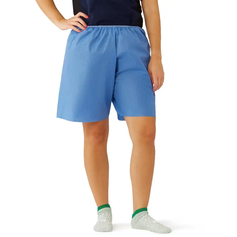 Blue Multilayer Disposable Exam Shorts with Elastic Waist, Size L, 30/CS (NON27209L) Case of 30