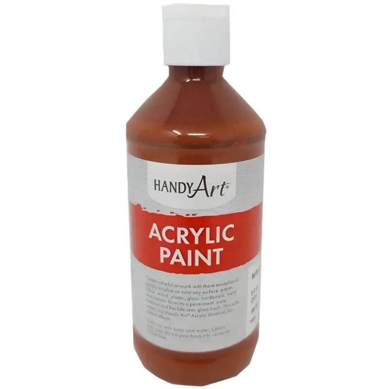 ACRYLIC PAINT BURNT BROWN 8 ONZ