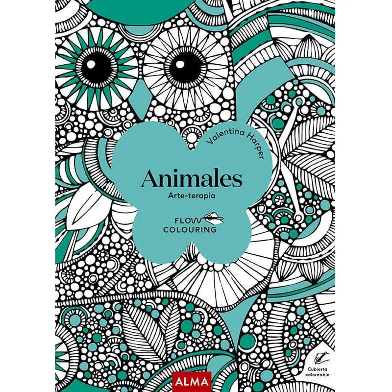 ANIMALES-FLOW COLOURING MANDALA