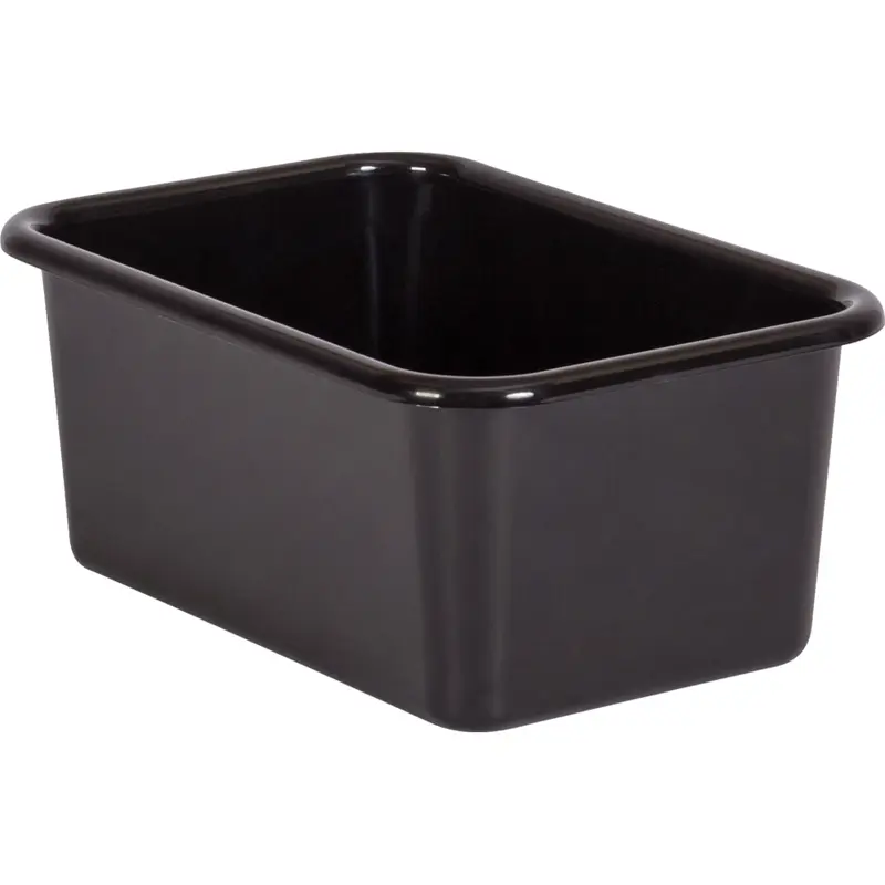 BLACK SMALL PLASTIC STORAGE BIN