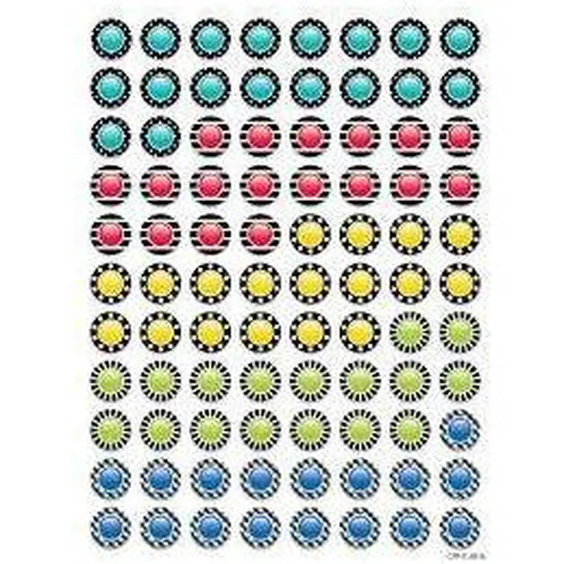 BOLD & BRIGHT DAZZLING DOTS HOT SPOTS 800 STICKERS
