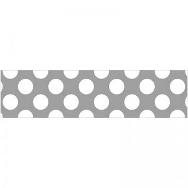 BORDE STRAIGHT GRAY WITH POLKA DOTS