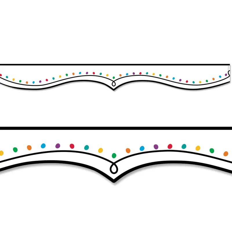 Border Color Dotted Swirl 48 ft. 24 Strips