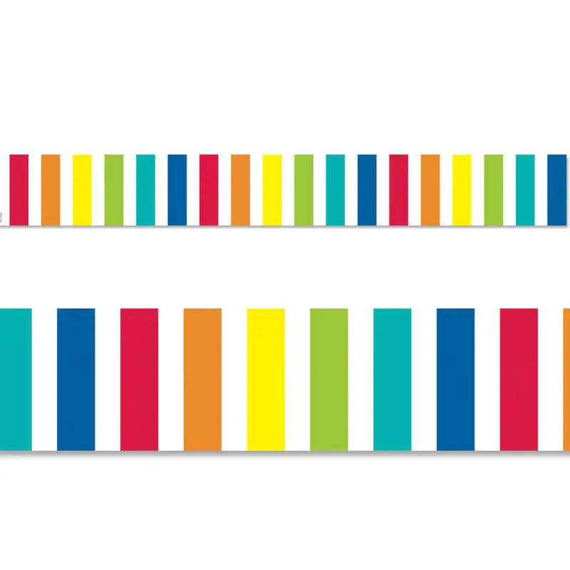 Border Rainbow Bold Stripes 48 ft. 24 Strips