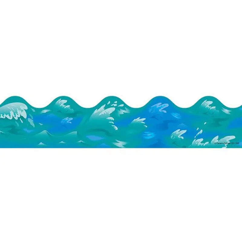 BORDERS SCALLOPED OCEAN WAVES