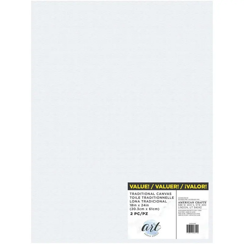 CANVAS STRETCHED PACK 18X24 2PCS