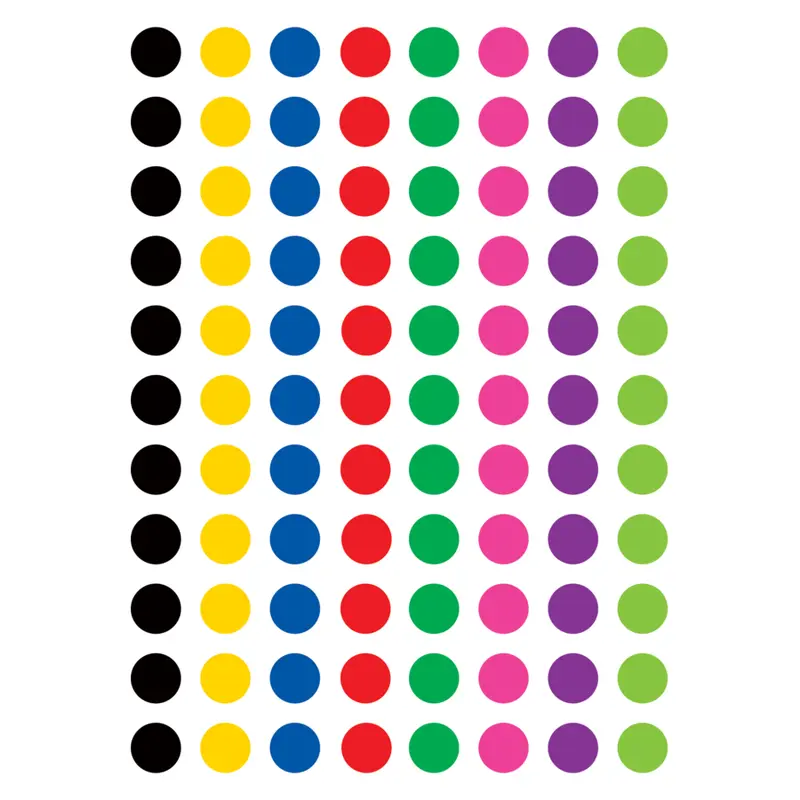 COLORFUL CIRCLES MINI STICKERS 528PK