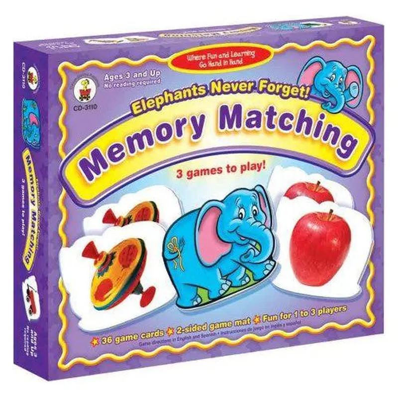 ELEPHANTS NEVER FORGET: MEMORY GAME 36 CARDS