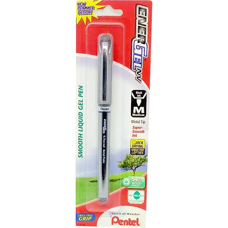 ENERGEL NV LIQUID GEL PEN BLACK MEDIUM