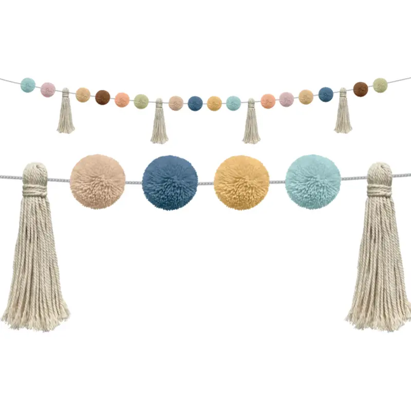 EVERYONE IS WELCOME POM-POMS AND TASSELS GARLAND
