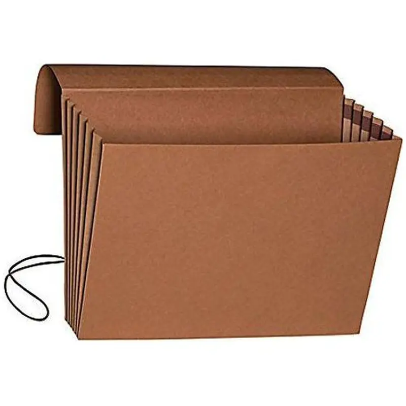 EXPANDING FILE FOLDER W/ELASTIC RED LEGAL 5-1/4"