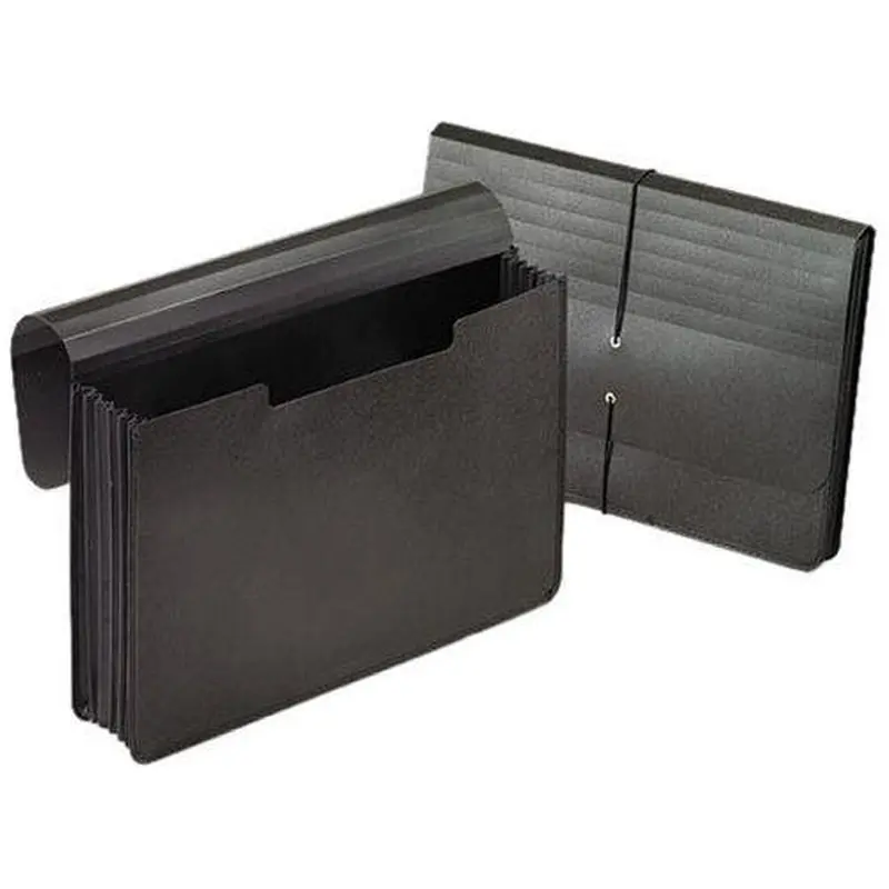 EXPANDING FILE LEGAL W/ELASTIC 5-1/4" BLACK
