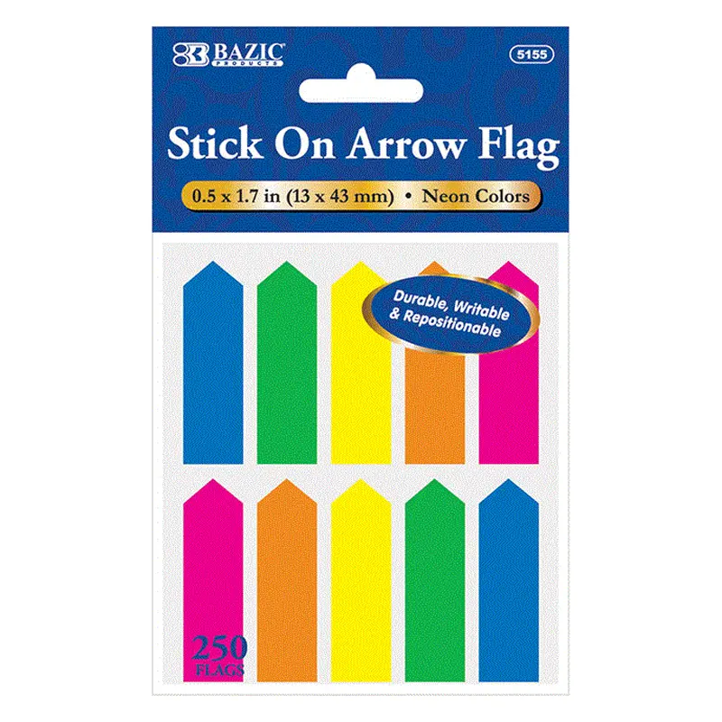 FLAGS NEON COLOR ARROW .5" X 1.7" PQ.10