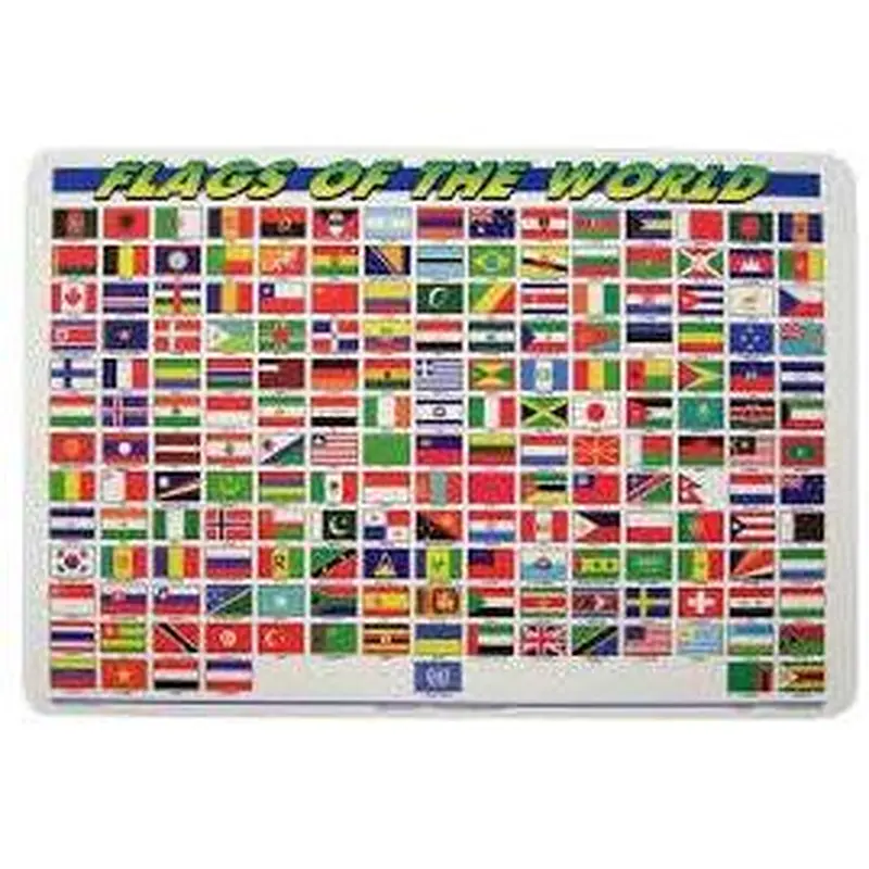 FLAGS OF THE WORLD 17.5''X12''